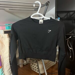 Gymshark Black Fitted Crop Sweatshirt
